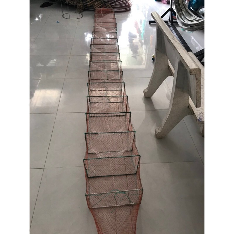 Lú bắt quái đặt tôm cá dài 4mét khung 25x35