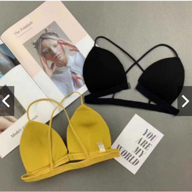 Áo Bra Gân Tăm Cài Trước Hot Trend