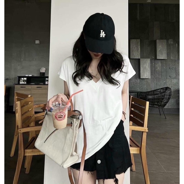 Áo thun cổ tim cực xinh mát Bigsize Thuỳ Trangg