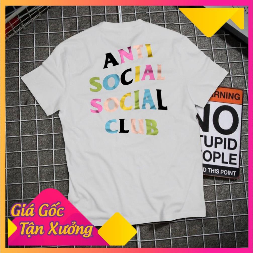 🔥Áo thun unisex🔥 Áo Anti social social club multicolor