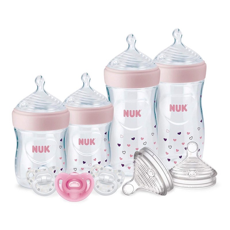 [Mã 267FMCGSALE giảm 8% đơn 500K] Bình sữa Nuk Simply Natural hoạ tiết (Mẫu mới nhất, núm ti mềm hơn) 150ml - 270ml