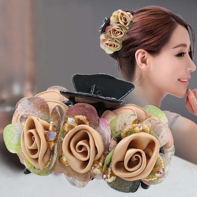 Kẹp Tóc Đính Hoa Thanh Lịch Thời Trang Dành Cho Nữ