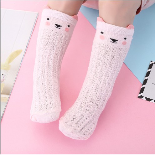 Vớ Lưới Dài Trẻ Em từ 0-1 tuổi, Vớ lưới cho bé trai, bé gái Cotton Hàn Quốc Hoạt Hình Xinh Xắn, giữ ấm và bảo vệ bé