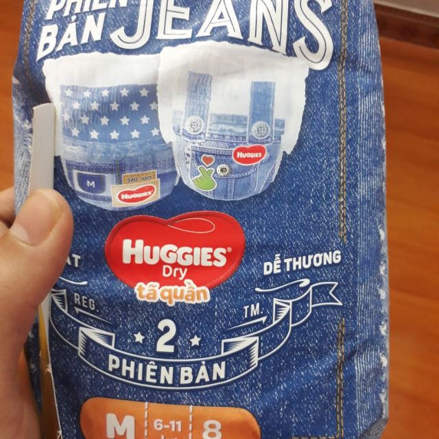 Tã quần Huggies size M và L phiên bản Jean (Hàng khuyến mại )