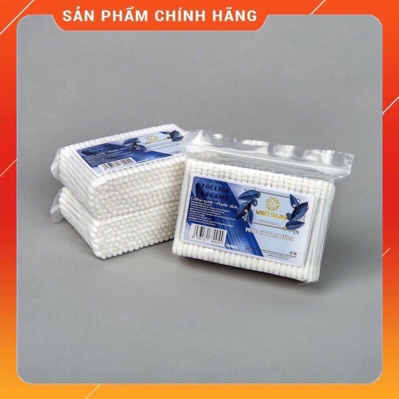 Tăm bông trẻ em Vietsun kháng khuẩn  cho bé sơ sinh ngoáy tai, mũi vệ sinh mắt an toàn