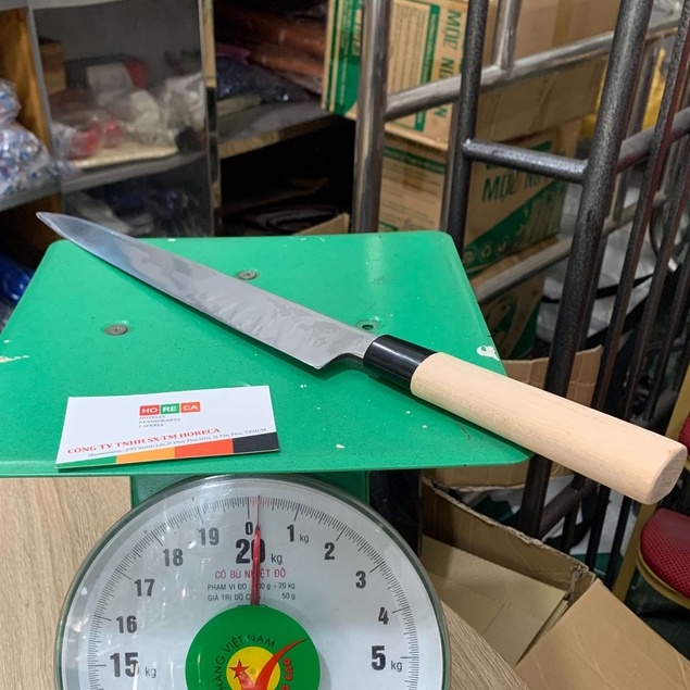 Dao Nhật Sashimi bằng thép - cán gỗ [hàng nhập] - nhiều size