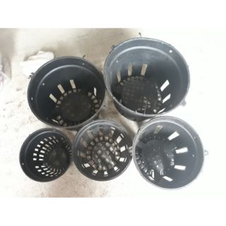 Chậu nhựa đen trồng lan 5 cỡ