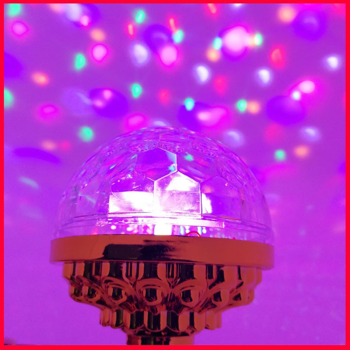 Đèn Chớp Led Đèn Sân Khấu Trang Trí 7 Màu Tự Động Xoay 360 độ