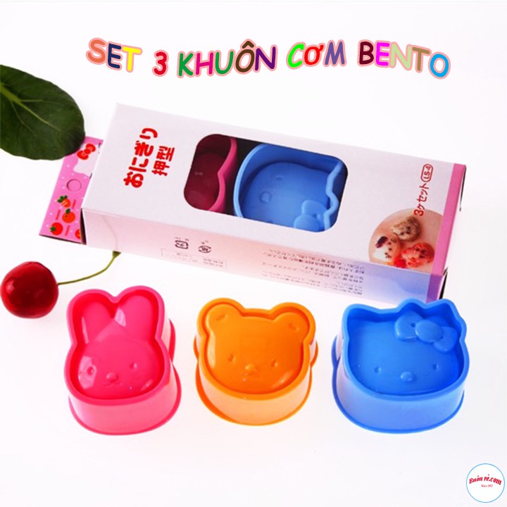 Bộ 3 Khuôn Làm Cơm Bento Nhật Bản 00194