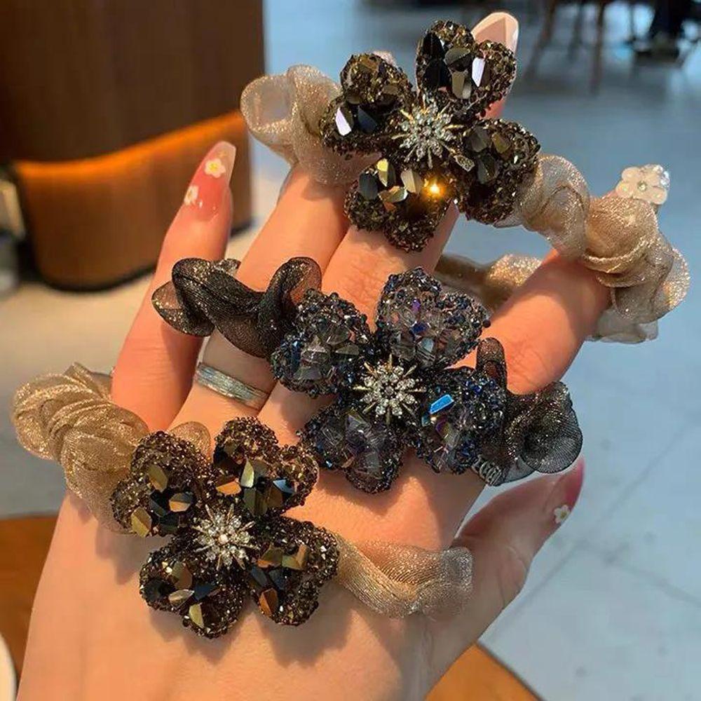 NICKOLAS Dây Buộc Tóc Scrunchies Màu Trơn Phong Cách Hàn Quốc Thời Trang Cho Nữ