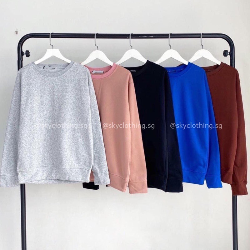 SWEATER BASIC - ÁO SWEATER TRƠN CHẤT NỈ ĐỦ MÀU UNISEX 🔥🔥🔥 | BigBuy360 - bigbuy360.vn