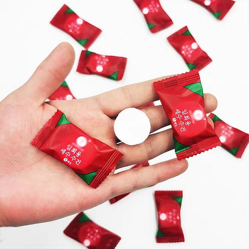 Combo 100 Viên Khăn Nén Bỏ Túi Hình Viên Kẹo Đa Năng