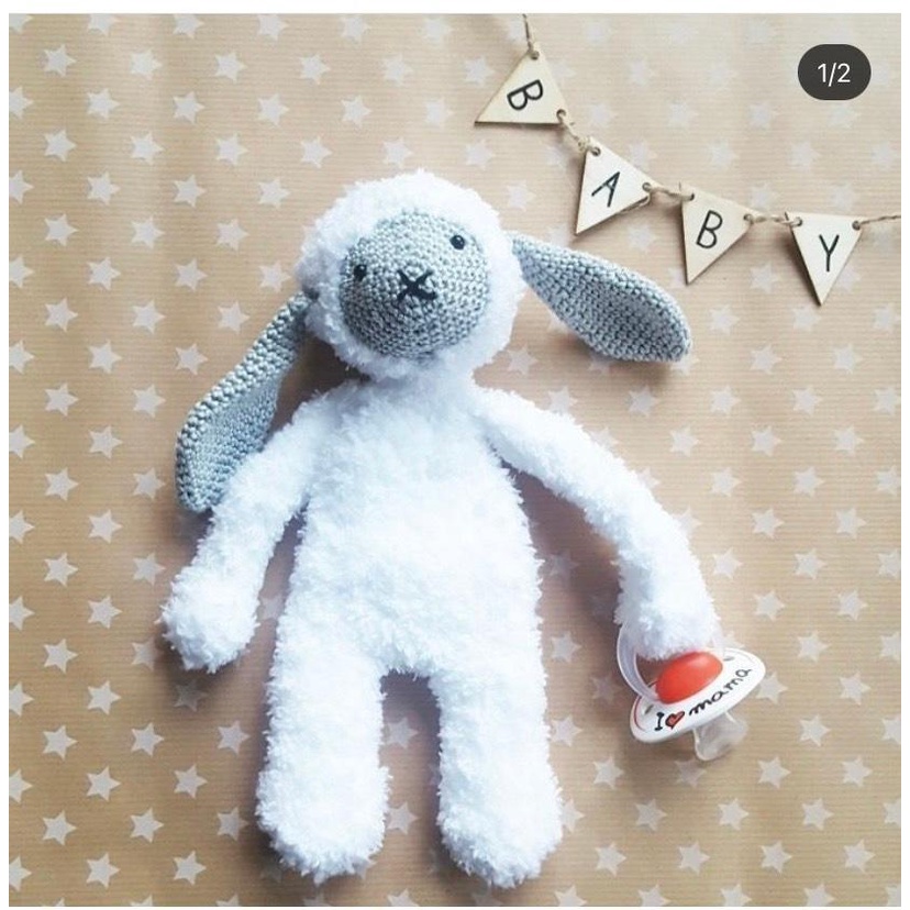 Len bông xù Baby Teddy Aran - Nhập khẩu từ hãng Rico  - 50gram dài 135m