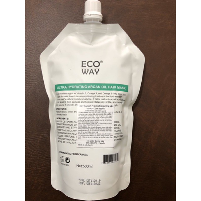 Kem hấp, ủ, xả phục hồi Collagen Ecoway 500ml | BigBuy360 - bigbuy360.vn