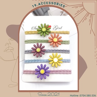 Dây buộc tóc, cột tóc đơn giản hình hoa 19.accessories