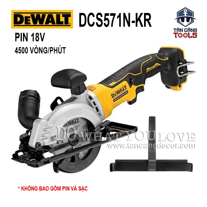 Máy Cưa Đĩa Dùng Pin 115mm DeWalt 18V DCS571N-KR ( Thân Máy )