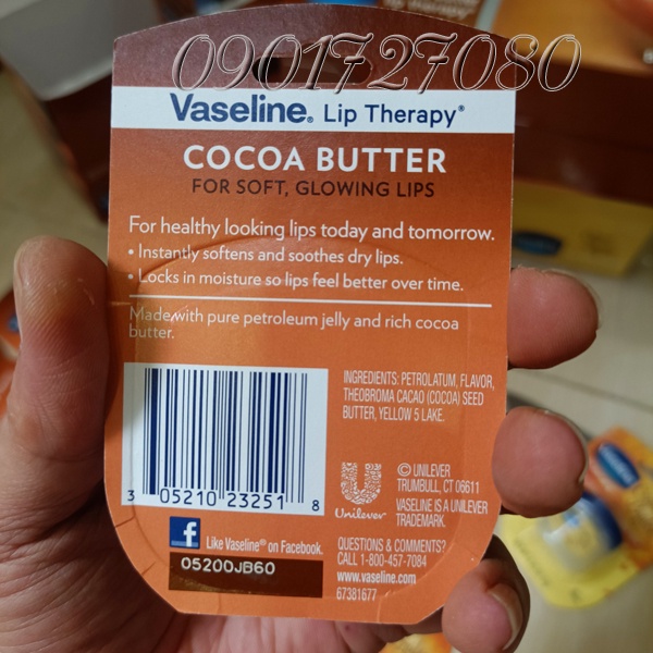 SON DƯỠNG MÔI VASELINE 7g - MỸ