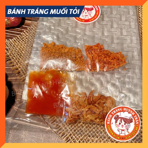 Combo 4 bịch bánh tráng cuốn (giấm me cay, bơ me, bơ chà bông gà, muối tỏi)