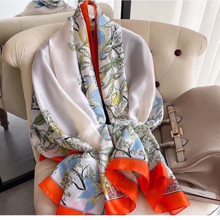 KHĂN LỤA HOA CAO CẤP – Khăn Lụa CHOÀNG CỔ - Quàng Cổ Dài LINH LINH SILK