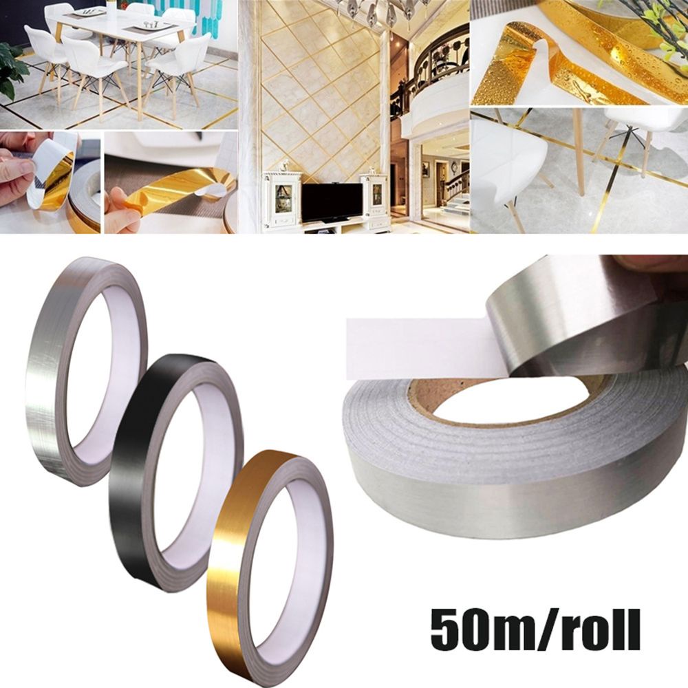Cuộn băng keo PVC kích thước 0.5cm/ 1cm dài 50m dùng trang trí sàn nhà