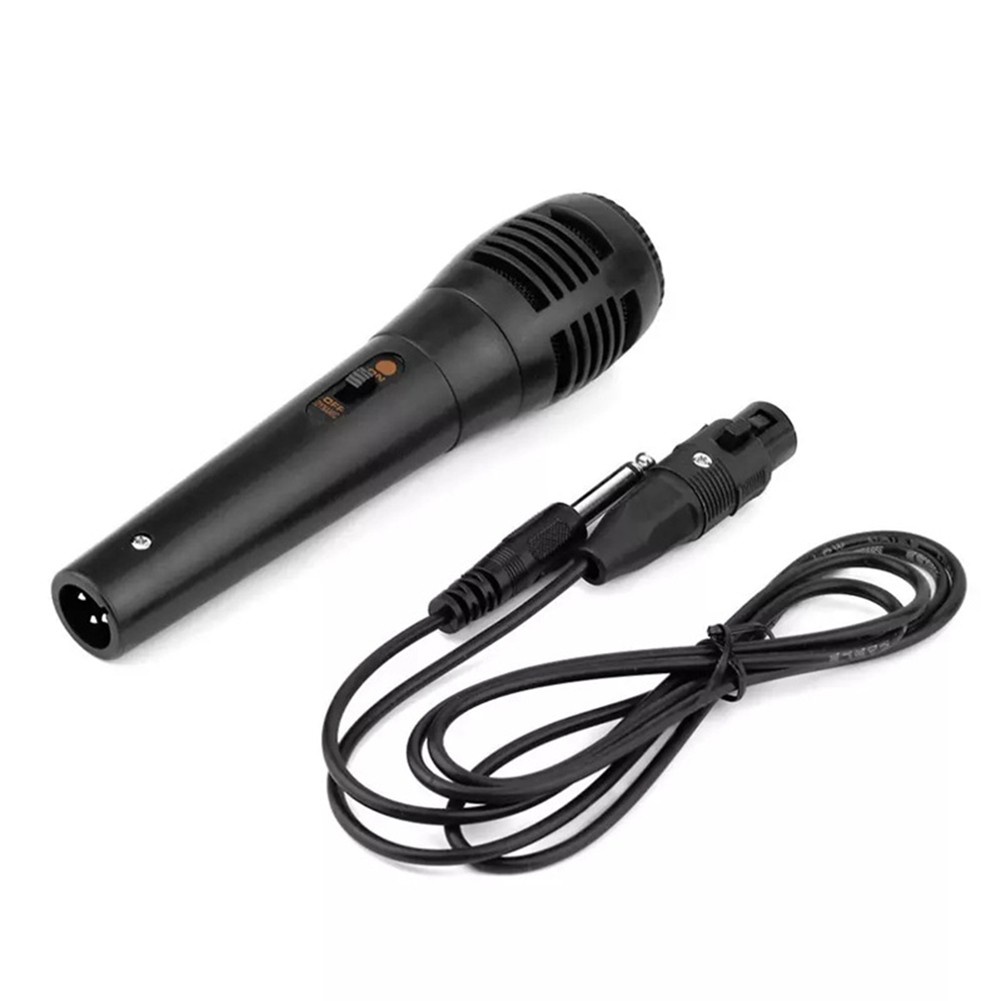 Micro hát karaoke cầm tay một chiều có dây cổng 6.5mm âm thanh sống động kèm dây cáp xlr