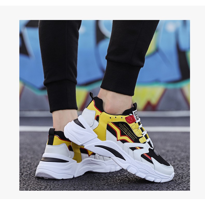 Giày sneaker nam, GIày thể thao nam, GIày sneaker xu hướng thời trang 2019 mã 8801 vàng. Giá tận xưởng.