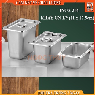 Khay đựng topping gn 1/9 inox 304 cao cấp