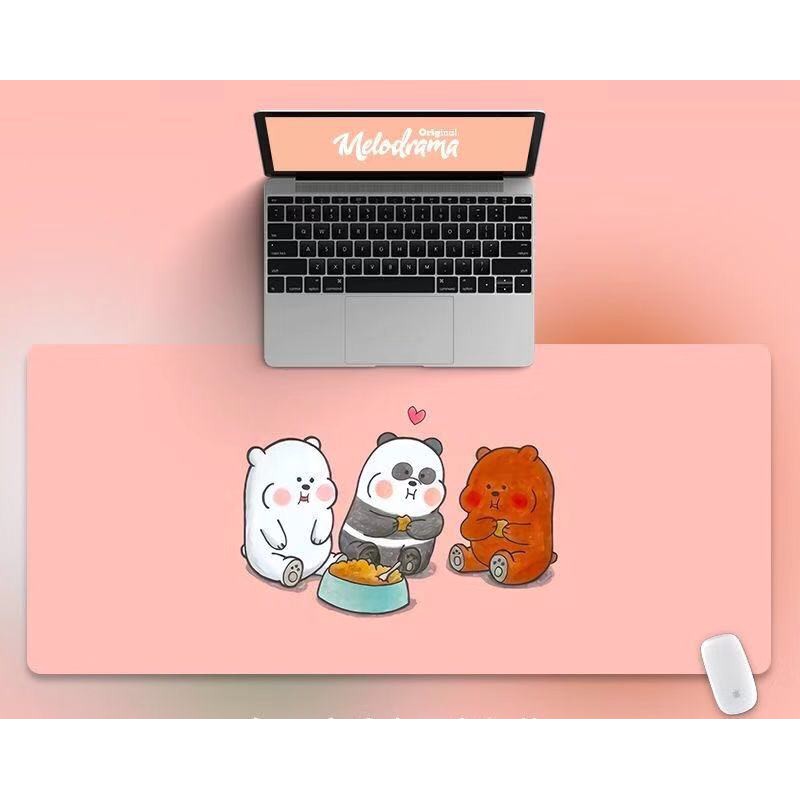 Miếng lót chuột bàn phím lớn hoạt hình 3 con gấu