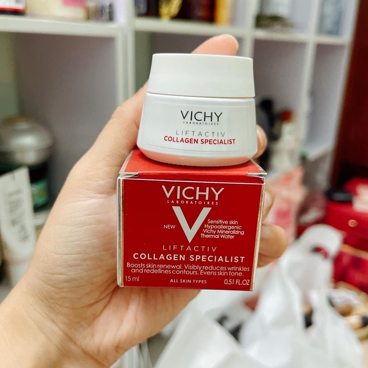 Kem Dưỡng Sáng Da, Mờ Thâm Nám  Vichy Liftactiv Collagen Specialist - Hủ 15ml