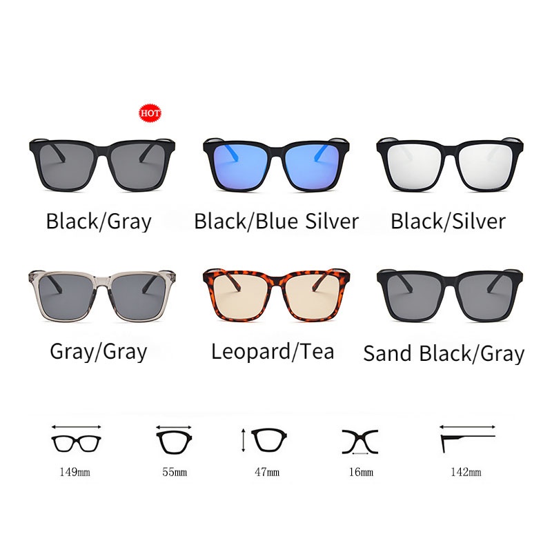 Kính mát cỡ lớn chống tia UV400 sành điệu cho nam