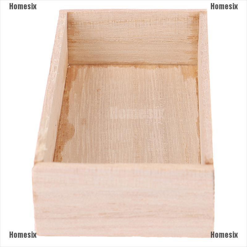 [HoMSI] 1:12 Dollhouse Miniature Wooden Storage Box Furniture Accessories Toys SUU