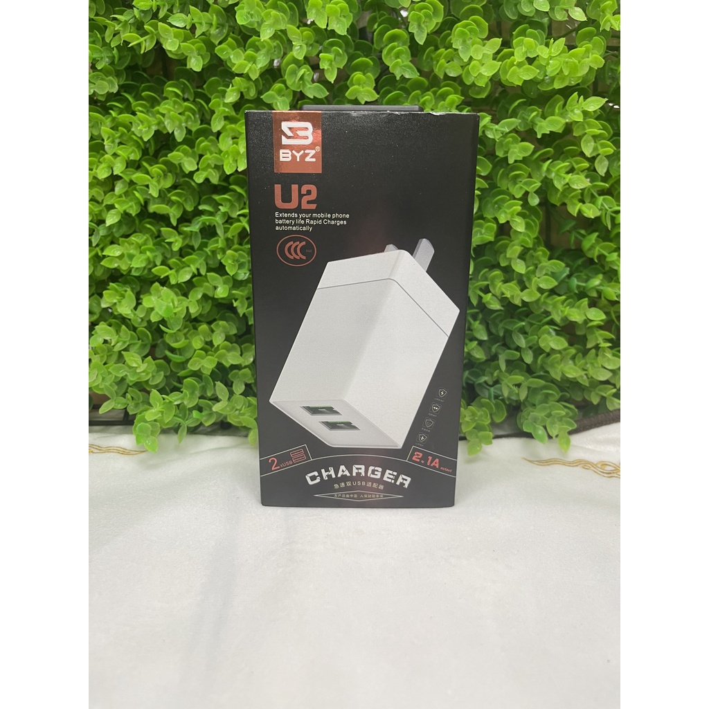 Củ Sạc Nhanh BYZ U2 Cổng 2.1A Hàng Chính Hãng Siêu Bền. Thiết Kế Cứng Cáp, Dễ Dàng Thuận Tiện Mang Đi Mọi Nơi.