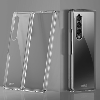 Ốp Điện Thoại Cứng Trong Suốt Mạ Điện Sang Trọng Cho Samsung Galaxy Z Fold 3 Z Fold 3