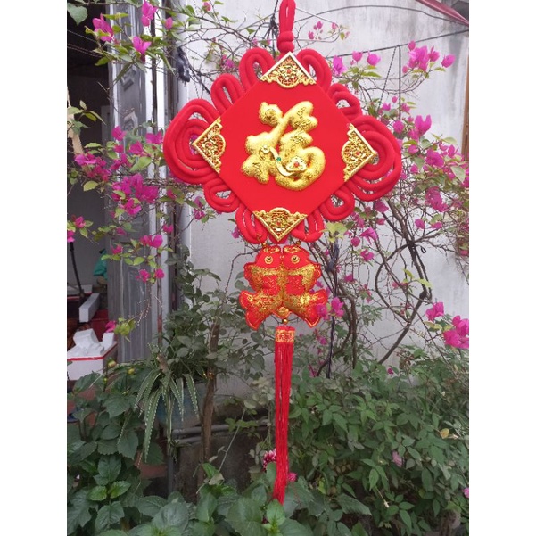Khánh vuông, liễng treo tết nhung chữ Phúc trang trí tết nhiều kích cỡ