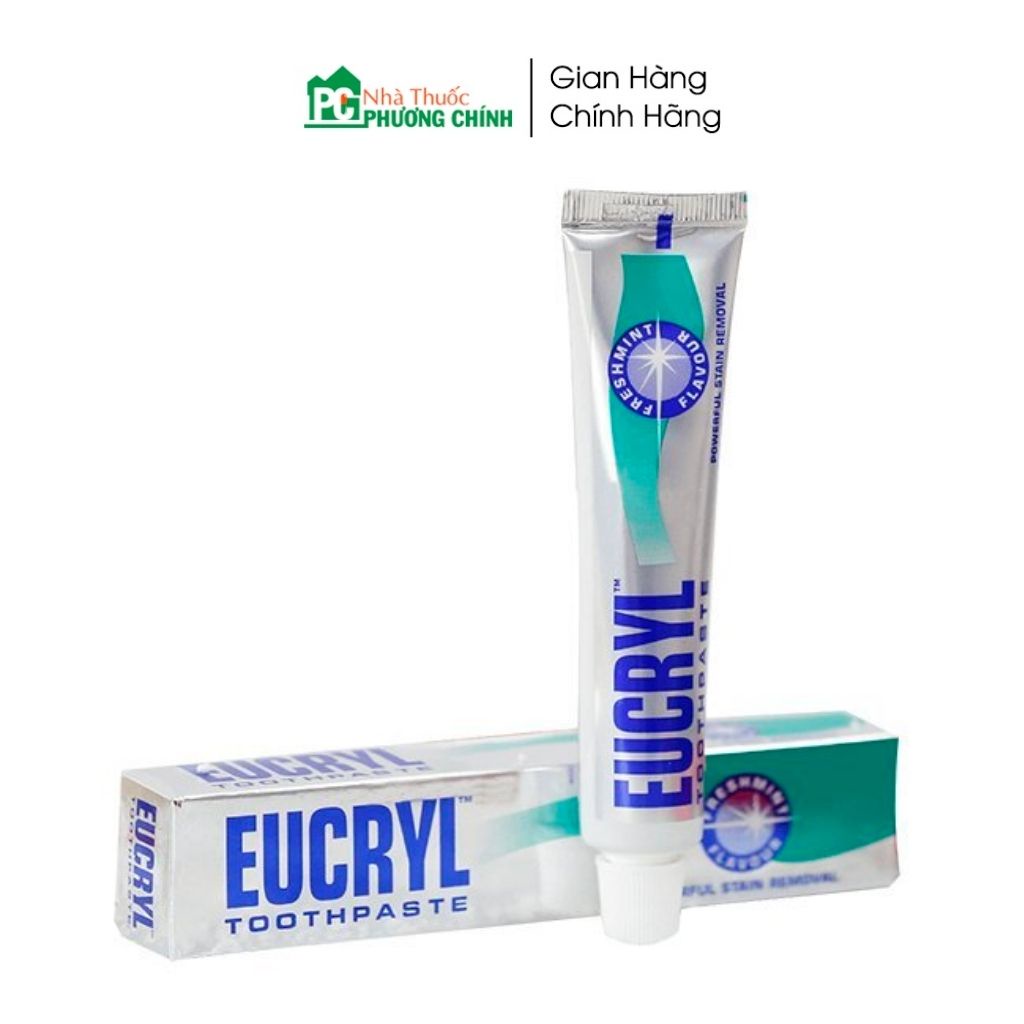 Kem Đánh Răng Bạc Hà Eucryl Toothpaste Giúp Tẩy Trắng, An Toàn Tuyệt Đối Cho Răng 62g