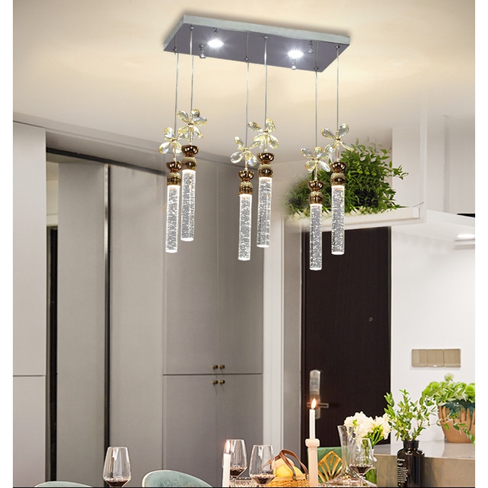 Đèn thả thông tầng phale HTK015, đèn chùm phòng khách, đèn thả phale thanh cao cấp