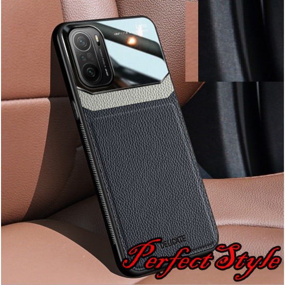 Ốp lưng Redmi K40 / k40 pro Poco f3 hiệu Lens họa tiết giả da thời trang cao cấp