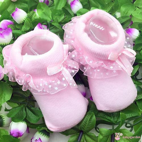 Đôi vớ cotton viền ren công chúa cho bé gái