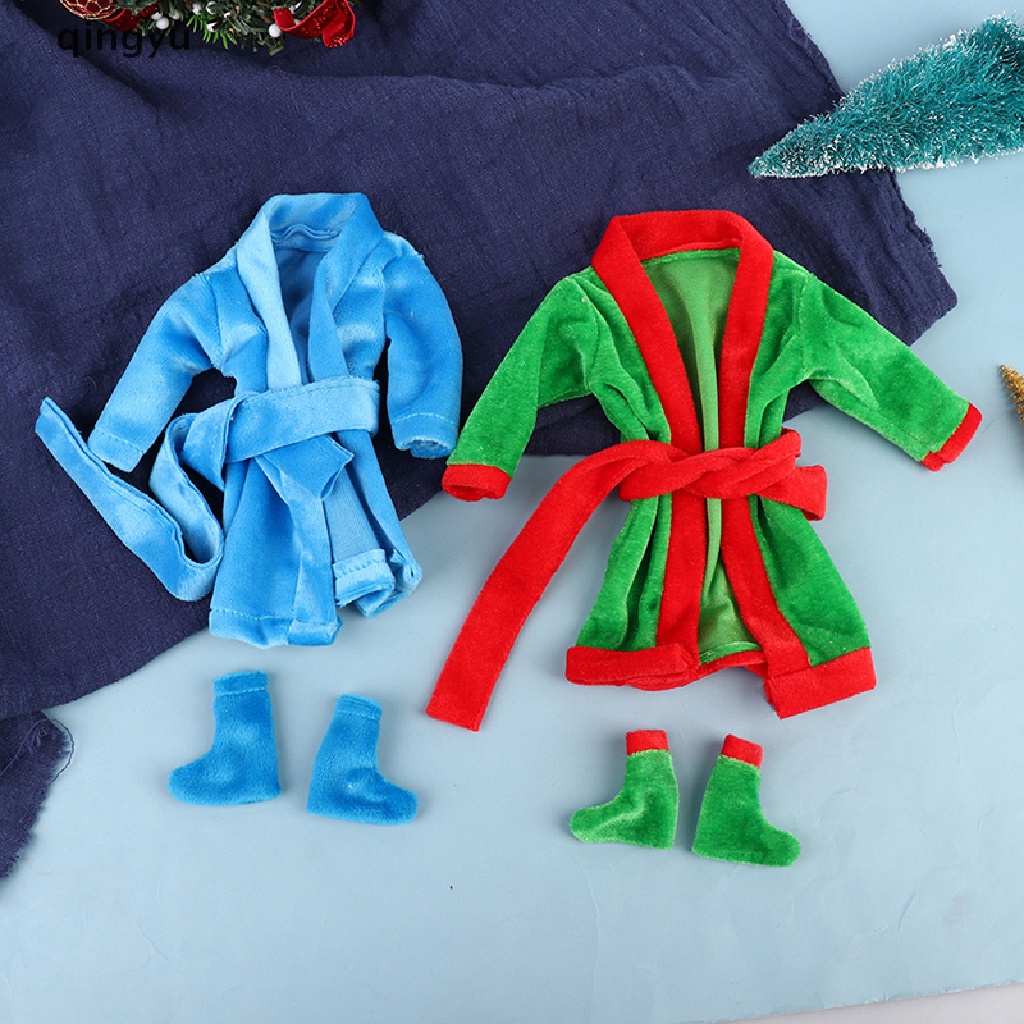 Qingyu Áo Choàng Ông Già Noel Cho Búp Bê Elf