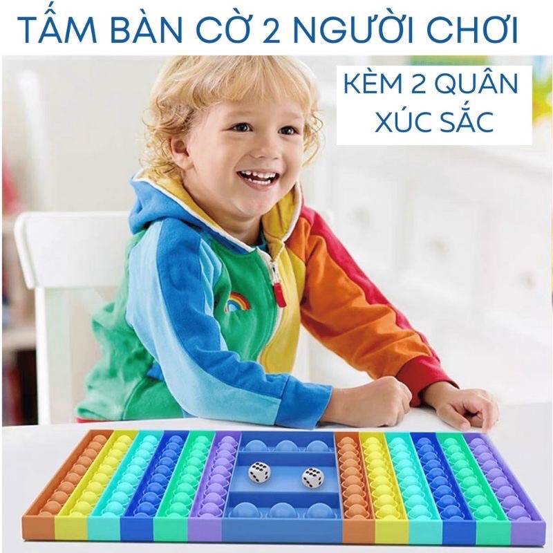 Pop it bàn cờ khổng lồ kèm xúc xắc