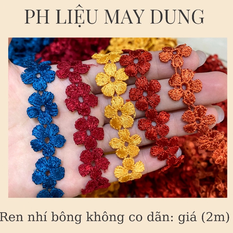 Ren nhí hoa không co dãn bảng 1.2cm bán giá 2m