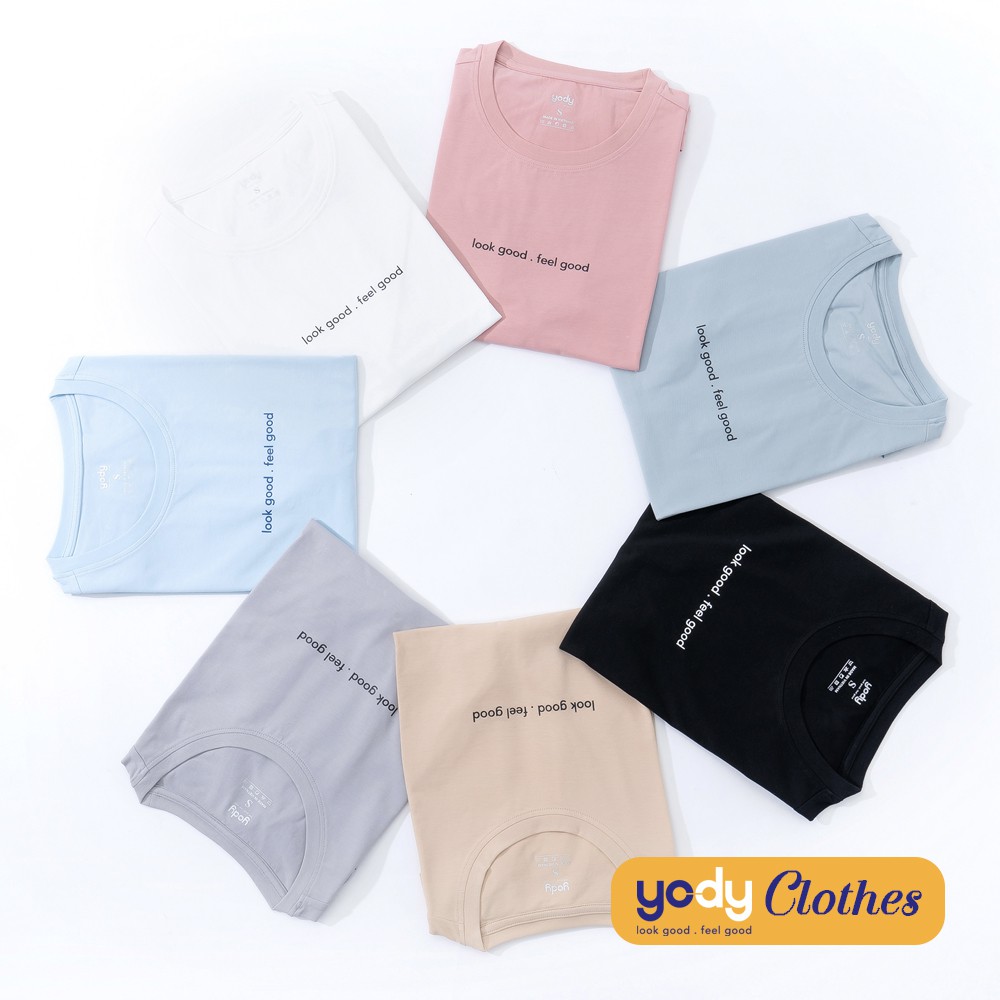 Áo phông nam YODY cổ tròn form rộng vải cotton thoáng mát PPM4001 | BigBuy360 - bigbuy360.vn