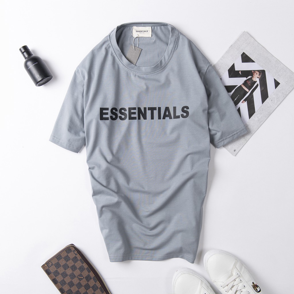 Áo thun cổ tròn ESSENTIALS, áo thun freesize nam nữ unisex, Zing store