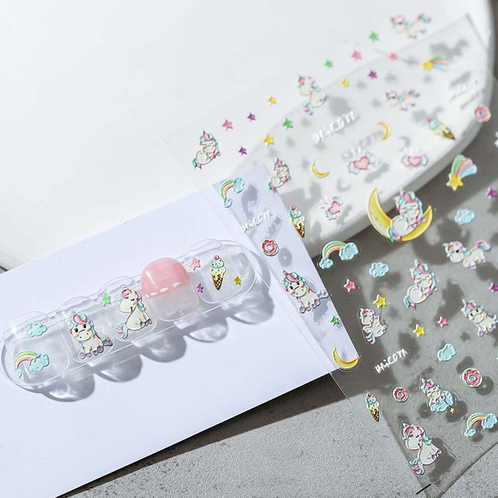 Miếng Dán Trang Trí Móng Tay 5D Họa Tiết Cô Gái Múa Ba Lê Dễ Thương DIY