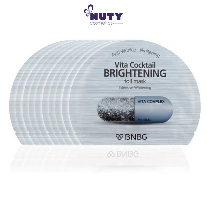 COMBO 10 MIẾNG Mặt Nạ Sáng Da BNBG Vita Cocktail Foil Mask Whitening (30mlx10)