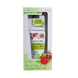 Sữa rửa mặt Hazeline Matcha Lựu đỏ 50g - Tặng kem nén dưỡng trắng - Mua 1 tặng 1