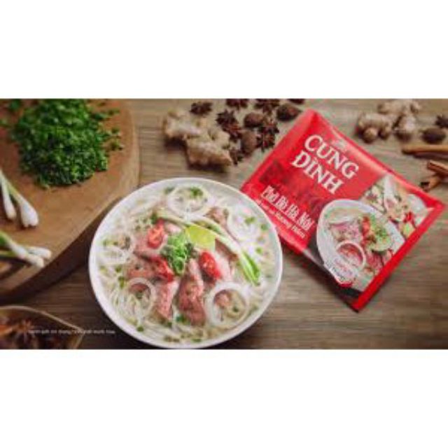 Combo 10 gói phở Cung Đình vị bò chuẩn vị Hà Thành