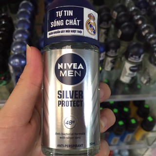 [mẫu mới] LĂN NGĂN MÙI NIVEA MEN PHÂN TỬ BẠC 50ml
