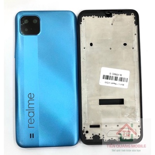 Bộ vỏ Oppo Realme C20( gồm nắp lưng ,khung xương ,kính cam )
