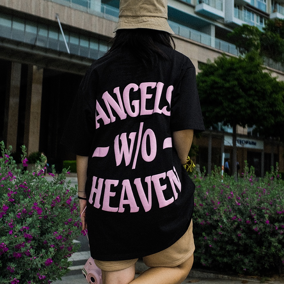 Áo Thun Angel-Land Angels Without Heaven Black T-shirt - AWTB